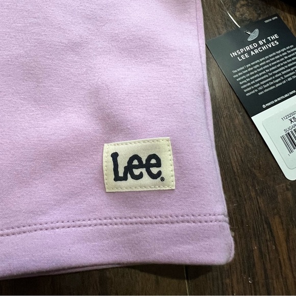 NWT Lee Cropped Oversized Sweatshirt Top Sugar Lilac Purple Size XS - Picture 4 of 8